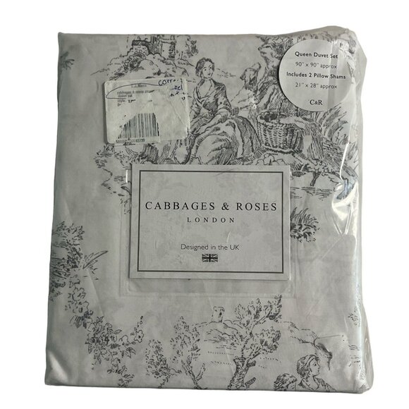 Cabbages & Roses | Bedding | Cabbages Roses London Queen Duvet Set ...